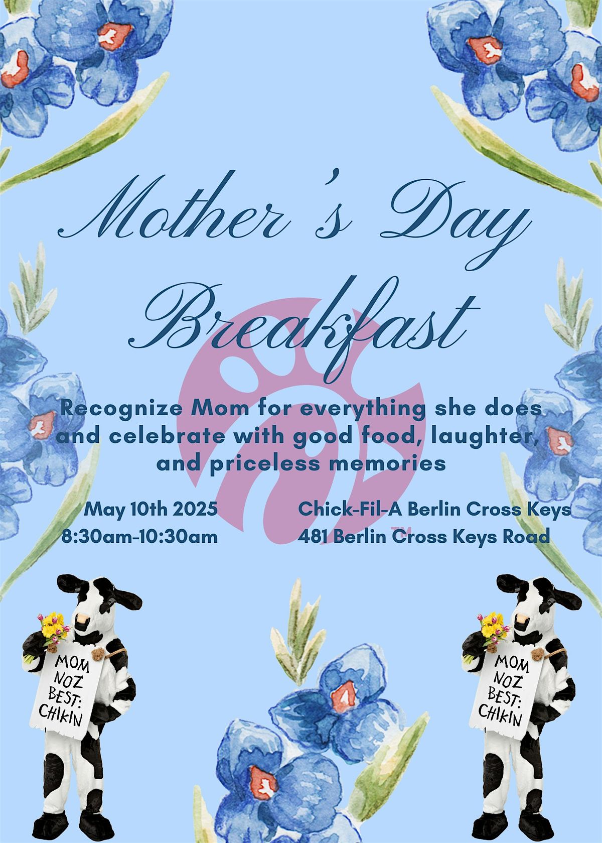 Mother's Day Breakfast, 1 Ticket = 1 Table | Event in Gloucester Township | AllEvents