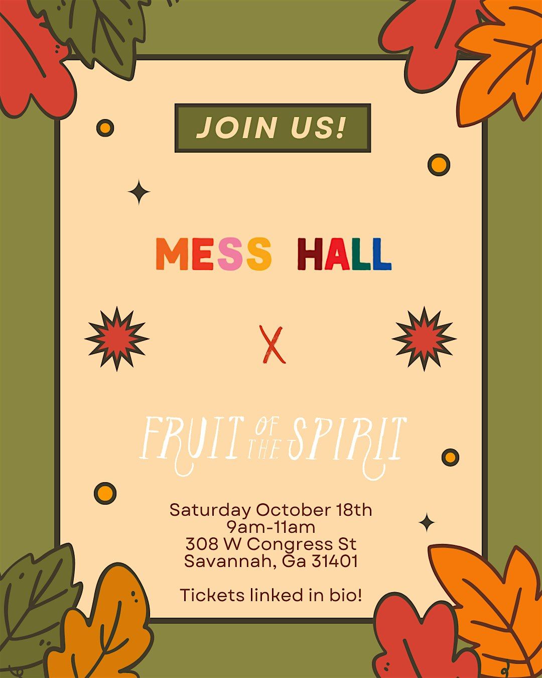 Fall-o-ween Jesus Mess Hall x FOTS, 18 October | Event in Savannah | AllEvents