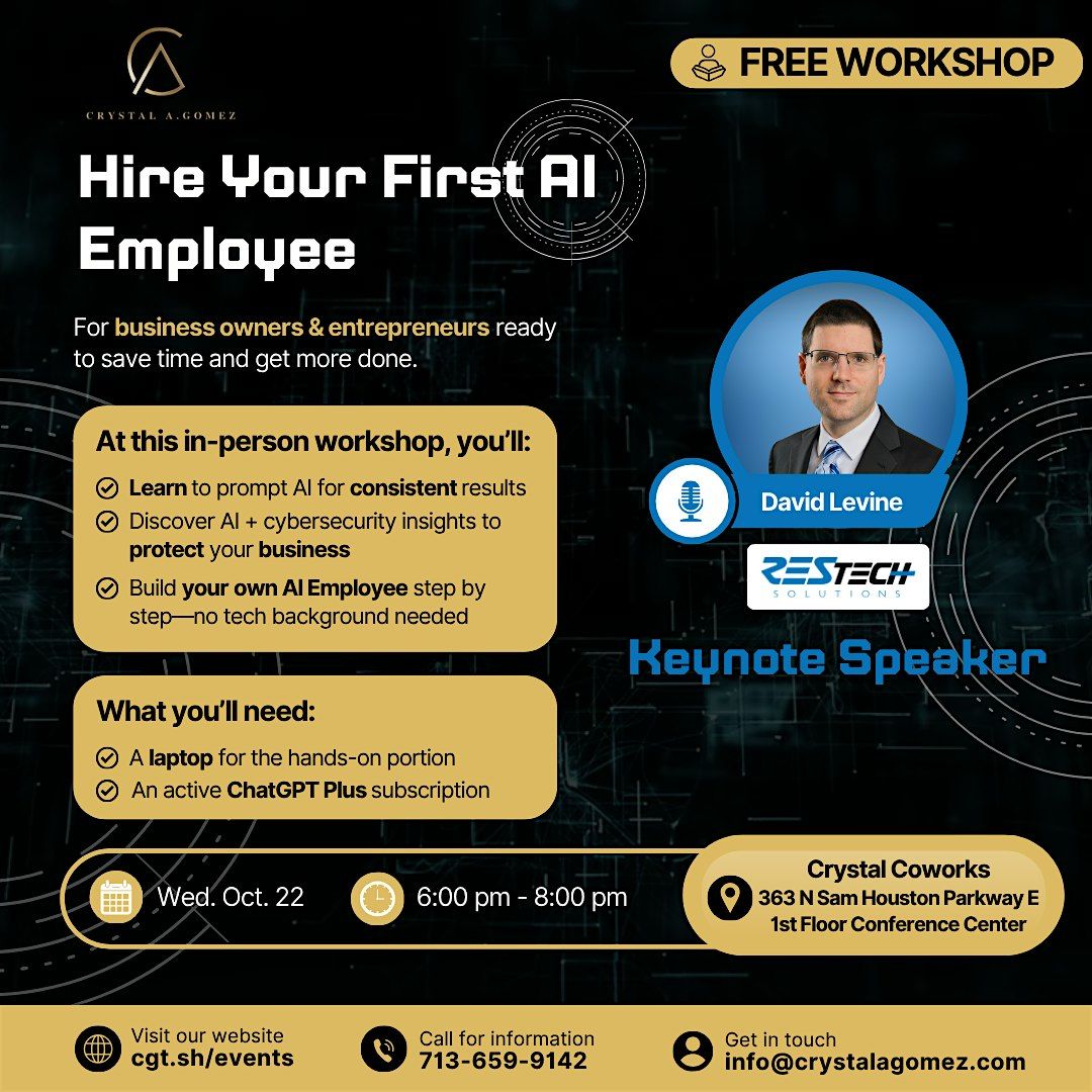 Hire Your First AI Employee, 22 October | Event in Houston | AllEvents