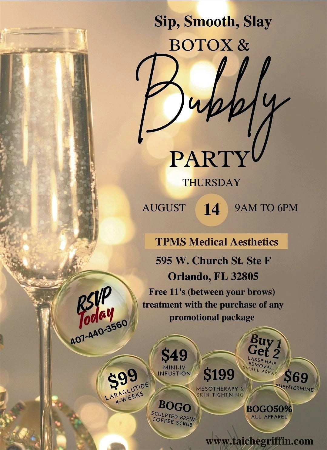 Botox & Bubbly, 14 August | Event in Orlando | AllEvents