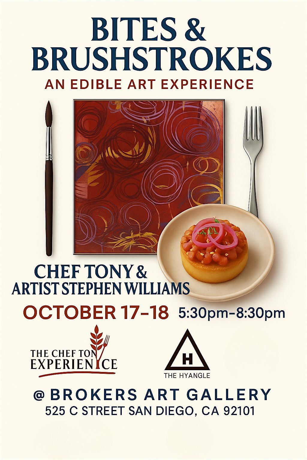 Bites & Brushstrokes: An Edible Art Experience, 17 October | Event in San Diego | AllEvents