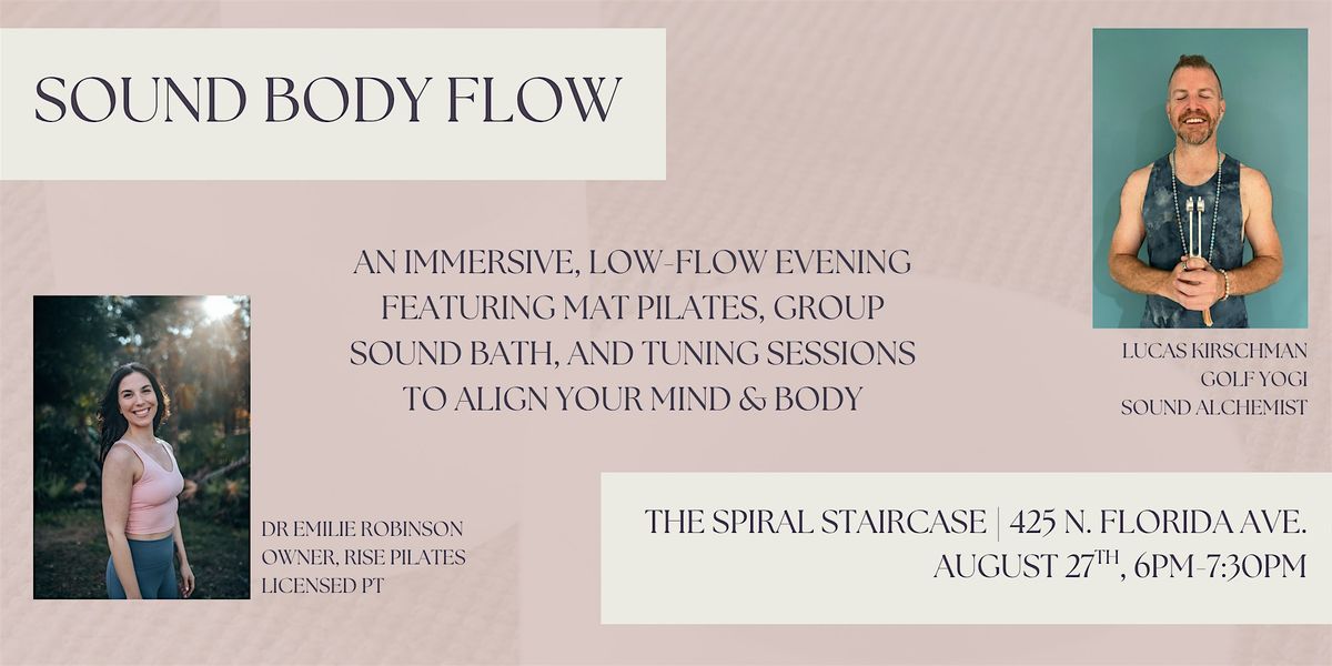 Sound Body Flow: Pilates, Sound bath, & Tuning, 27 August | Event in Tampa | AllEvents