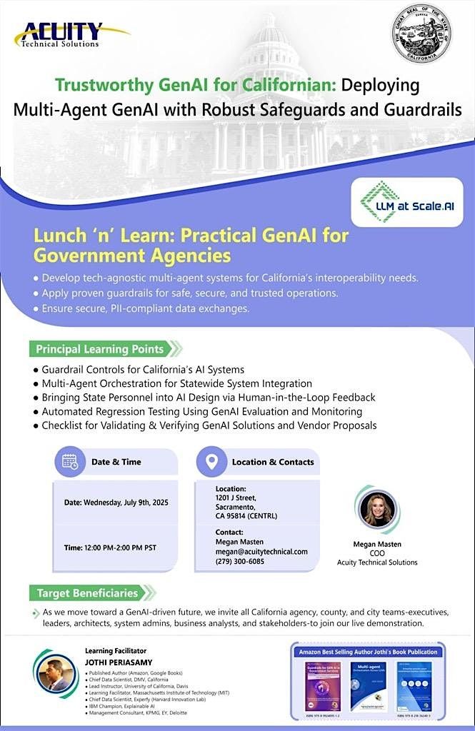 Lunch 'n' Learn: Practical GenAI for Government Agencies, 9 July | Event in Sacramento | AllEvents