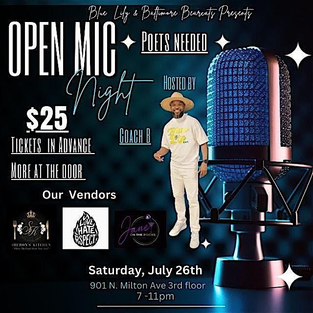 Open Mic and Poetry Night, 26 July | Event in Baltimore | AllEvents