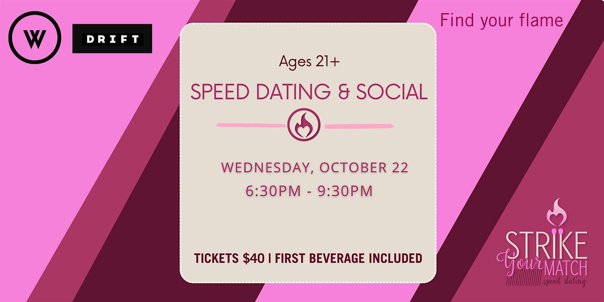 21 + Speed Dating & Social, 22 October | Event in Salt Lake City | AllEvents
