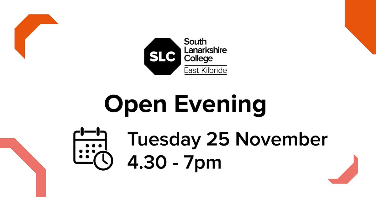 Open Evening - Course and Support Information | Event in East Kilbride | AllEvents