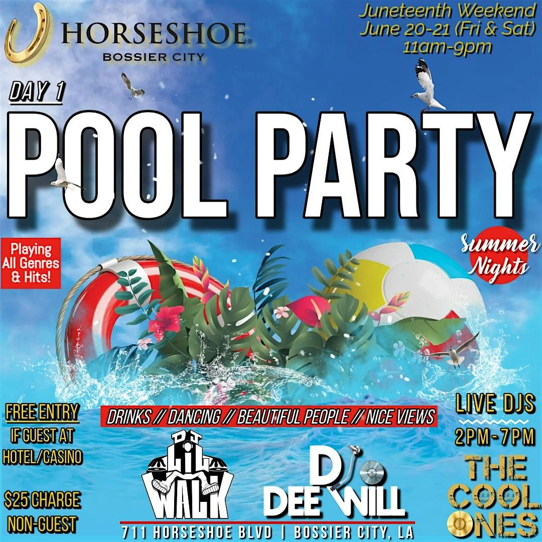 Pool Party at Horseshoe Casino (Juneteenth Weekend) Day 1, 20 June | Event in Bossier City | AllEvents