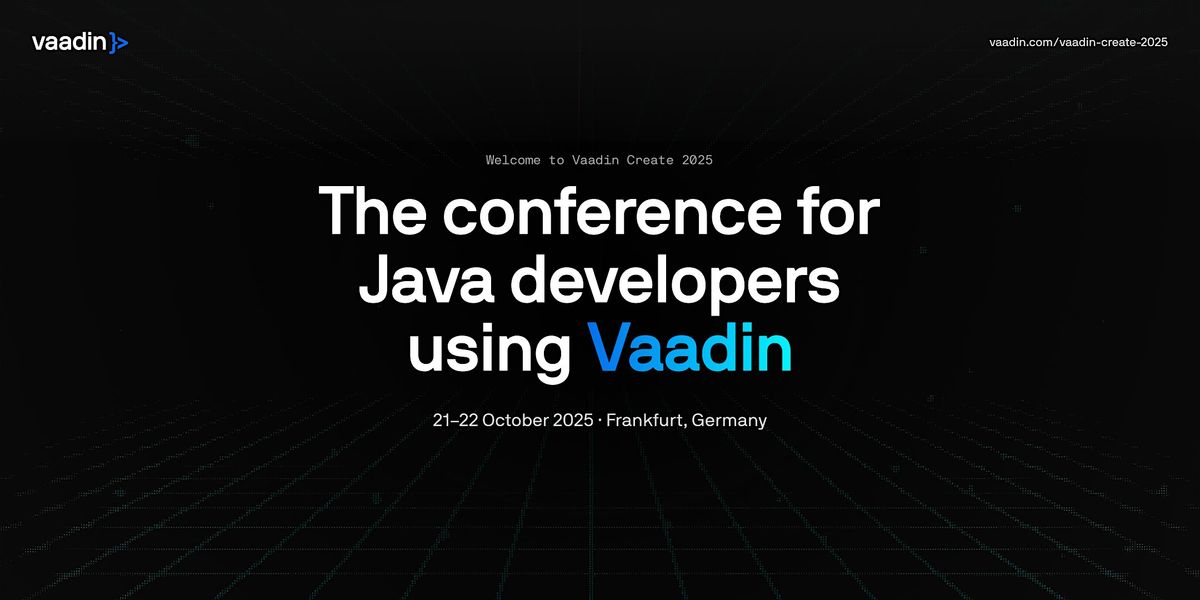 Vaadin Create 2025, 21 October | Event in Frankfurt am Main | AllEvents