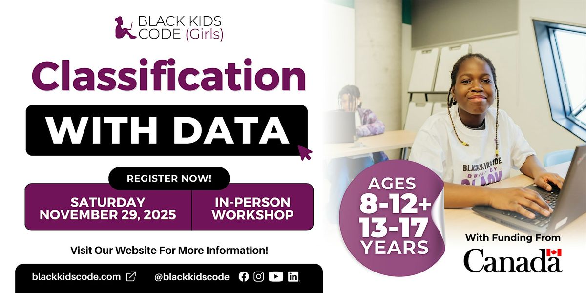 Black Kids Code(Girls) Windsor- Classification with Data, 29 November | Event in Windsor | AllEvents