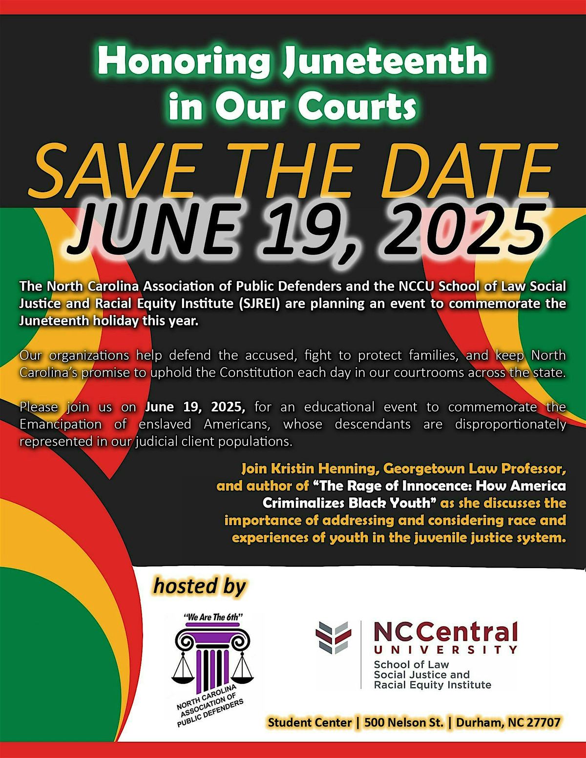 Honoring Juneteenth In Our Courts 500 Nelson St Durham 19 June 2025 Honoring Juneteenth In Our Courts 500 Nelson St Durham 19 June 2025