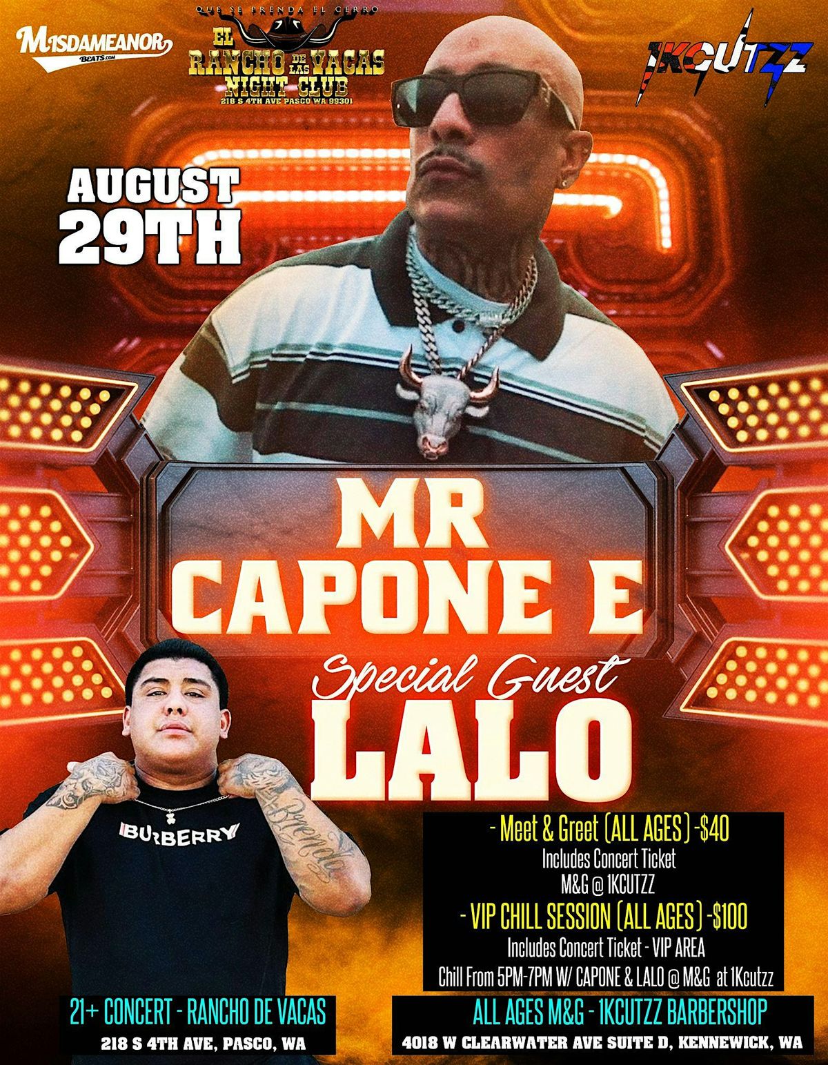 Mr.Capone-E & Lalo Gone Brazy live in Pasco Wa aug 29th, 29 August | Event in Pasco | AllEvents
