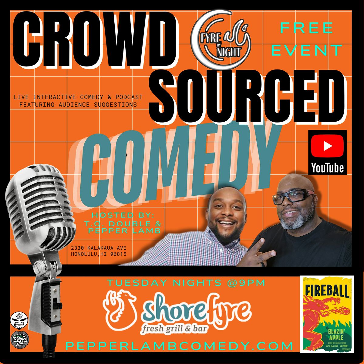 Crowd Sourced Comedy - Shorefyre Waikiki, 30 December | Event in Honolulu | AllEvents