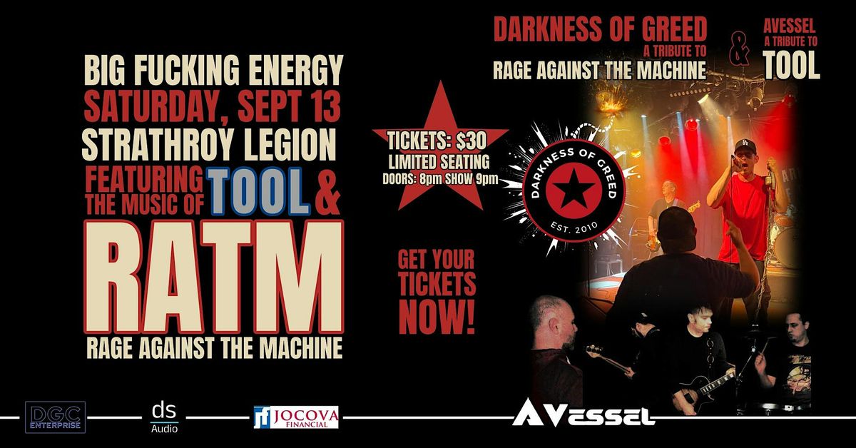Tribute Night with TOOL & Rage Against the Machine Tribute, 13 September | Event in Strathroy | AllEvents