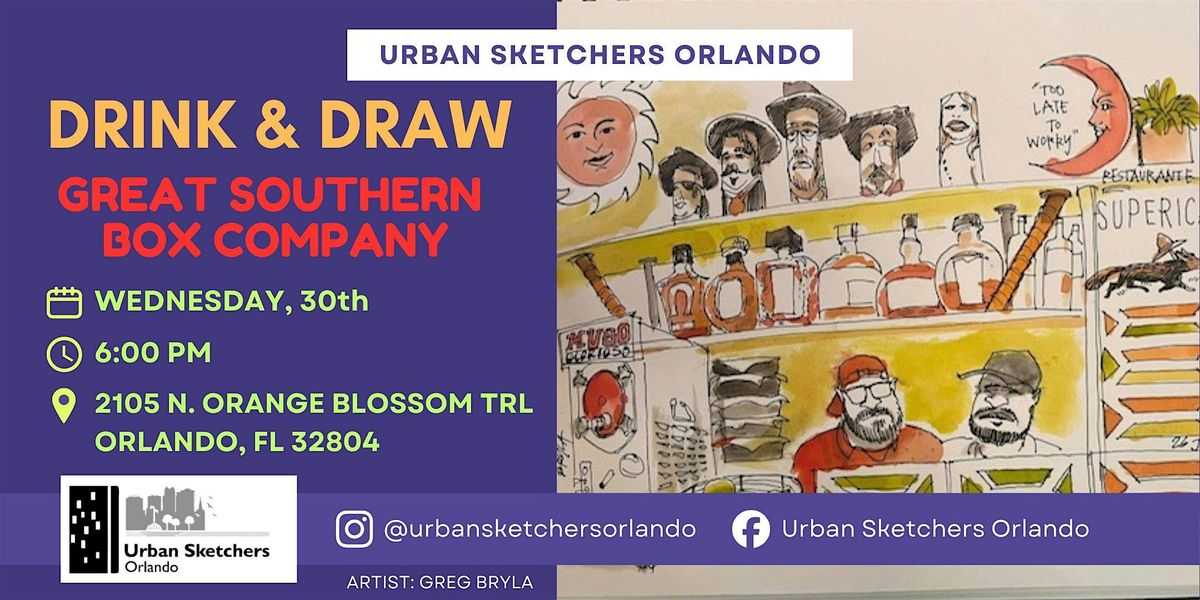 DRINK & DRAW - Orlando Urban Sketchers - April's Drink & Draw outing | Event in Orlando | AllEvents