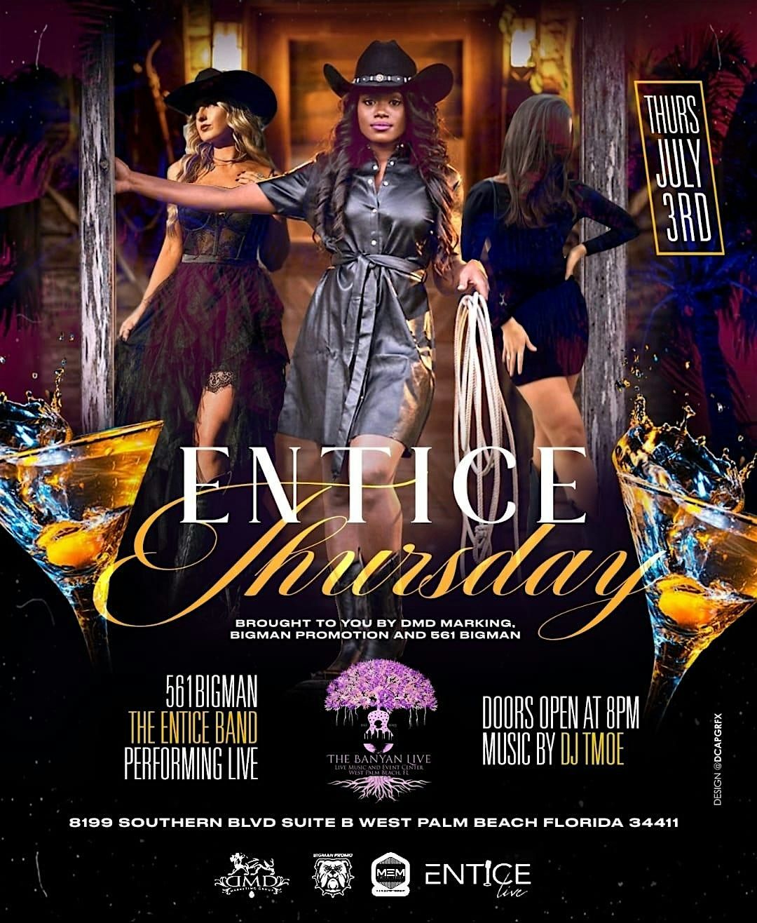 Entice Thursdays with BIGMAN561 Performing, 3 July | Event in West Palm Beach | AllEvents