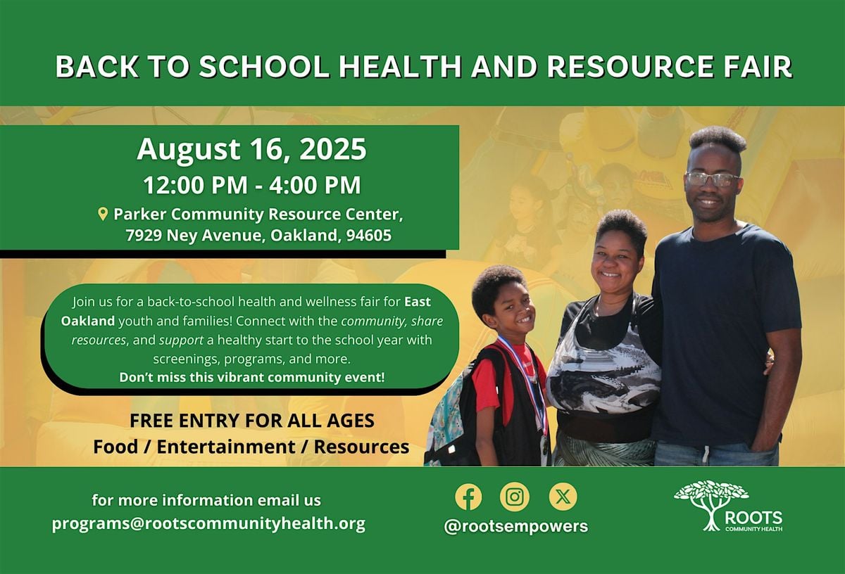 Back to School Health & Resource Fair | Event in Oakland | AllEvents