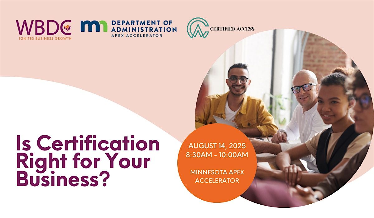 Is Certification Right for Your Business?, 14 August | Event in Saint Paul | AllEvents
