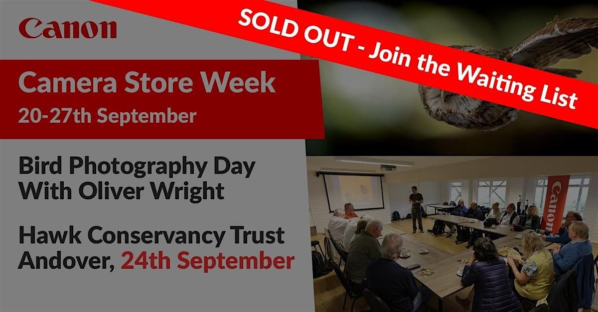 Canon Camera Store Week - Bird Photography with Oliver Wright, 24 September | Event in Andover | AllEvents