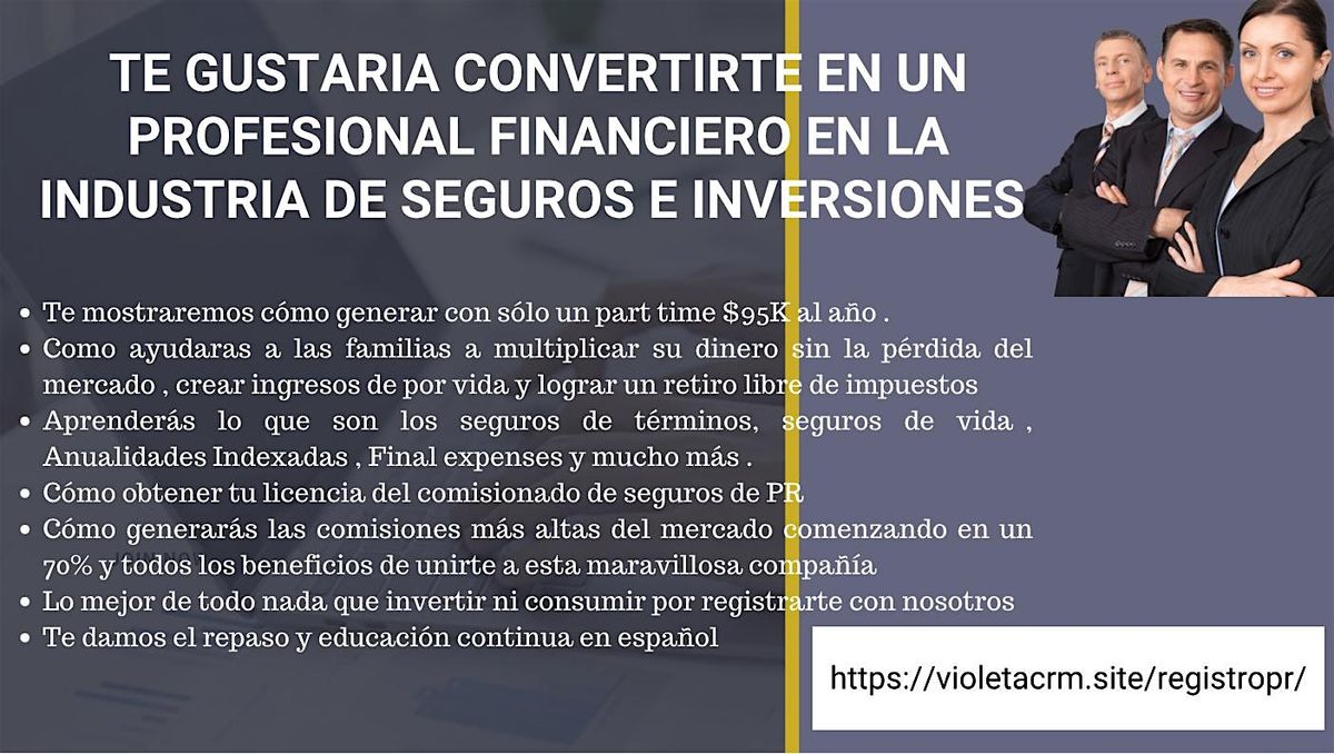 Conviértete en un profesional de seguros, 21 August | Event in Guaynabo | AllEvents