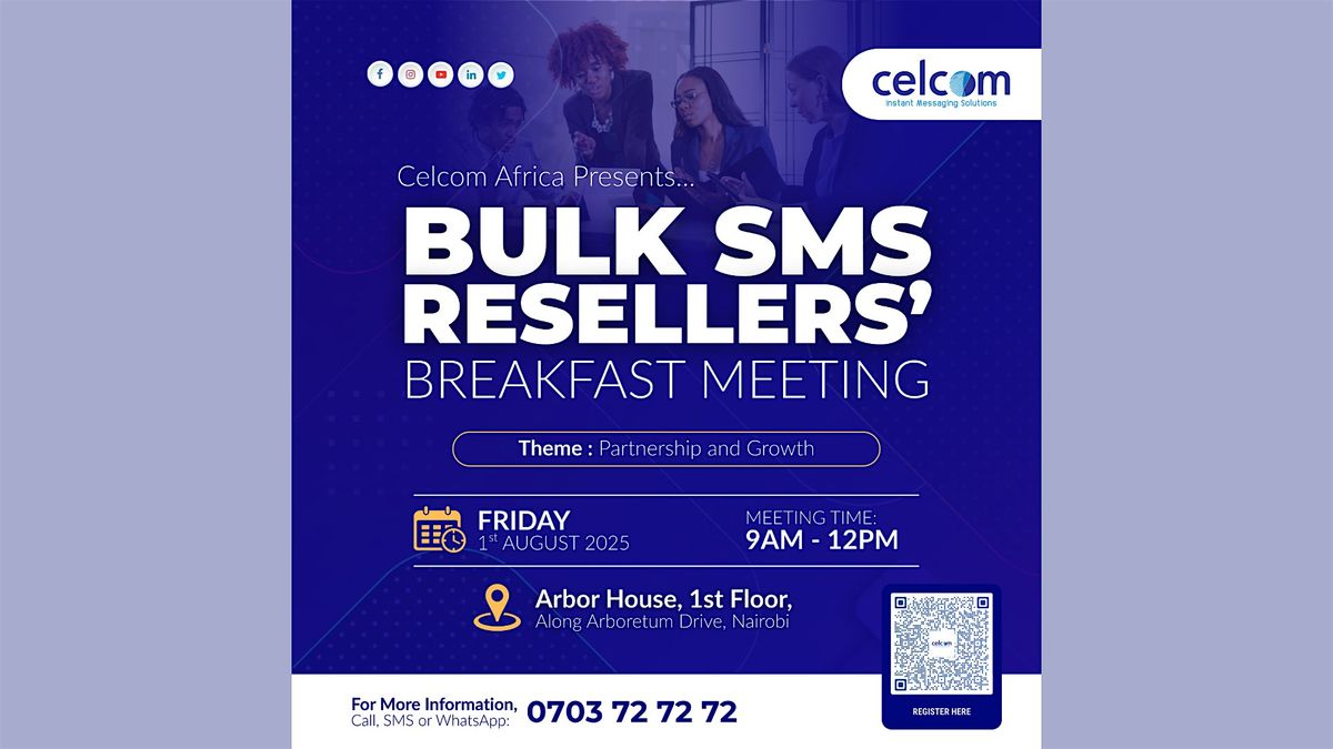 Bulk SMS Resellers' Breakfast Meeting, 1 August | Event in Nairobi | AllEvents