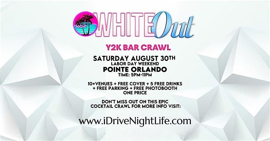 WHITE OUT Y2K  BAR CRAWL, 30 August | Event in Orlando | AllEvents