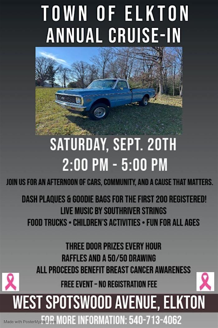 Town of Elkton 8th Annual Cruise-in, 20 September | Event in Elkton | AllEvents