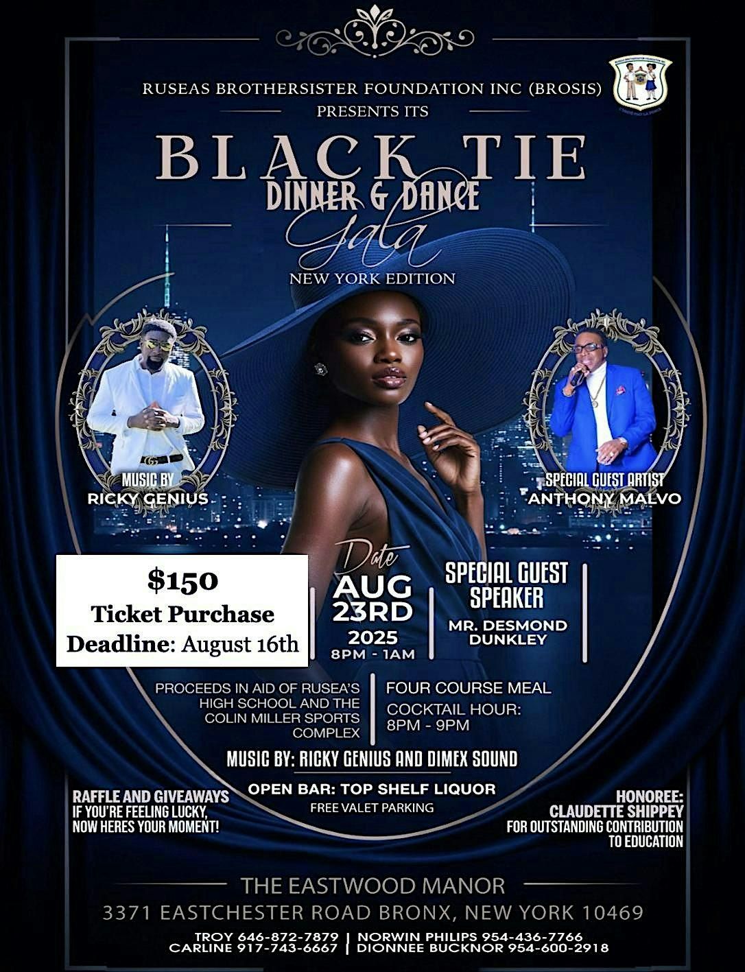 Ruseas BroSis Black Tie Dinner & Dance Gala, 23 August | Event in The Bronx | AllEvents