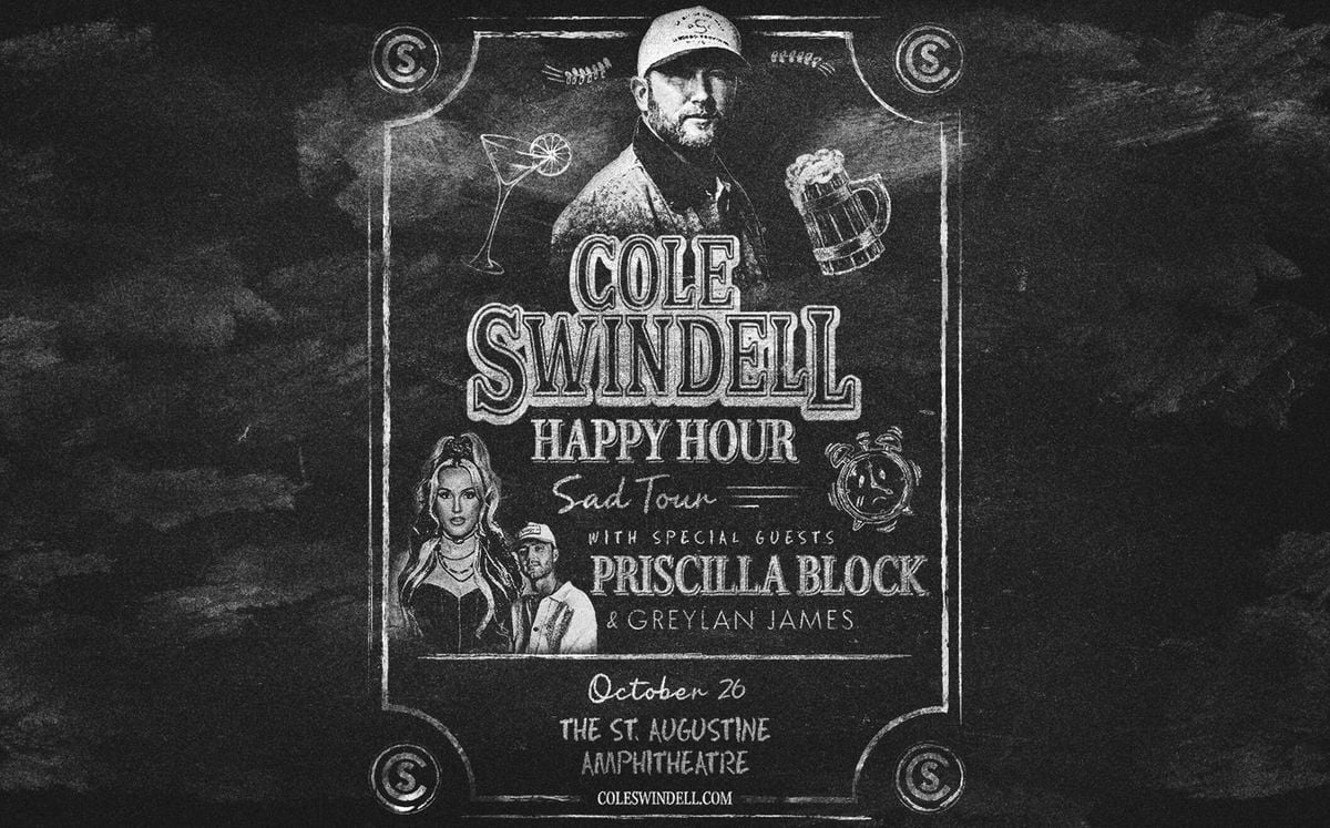 Parking Cole Swindell with Priscilla Block with Greylan James, 25 October | Event in Clearwater | AllEvents