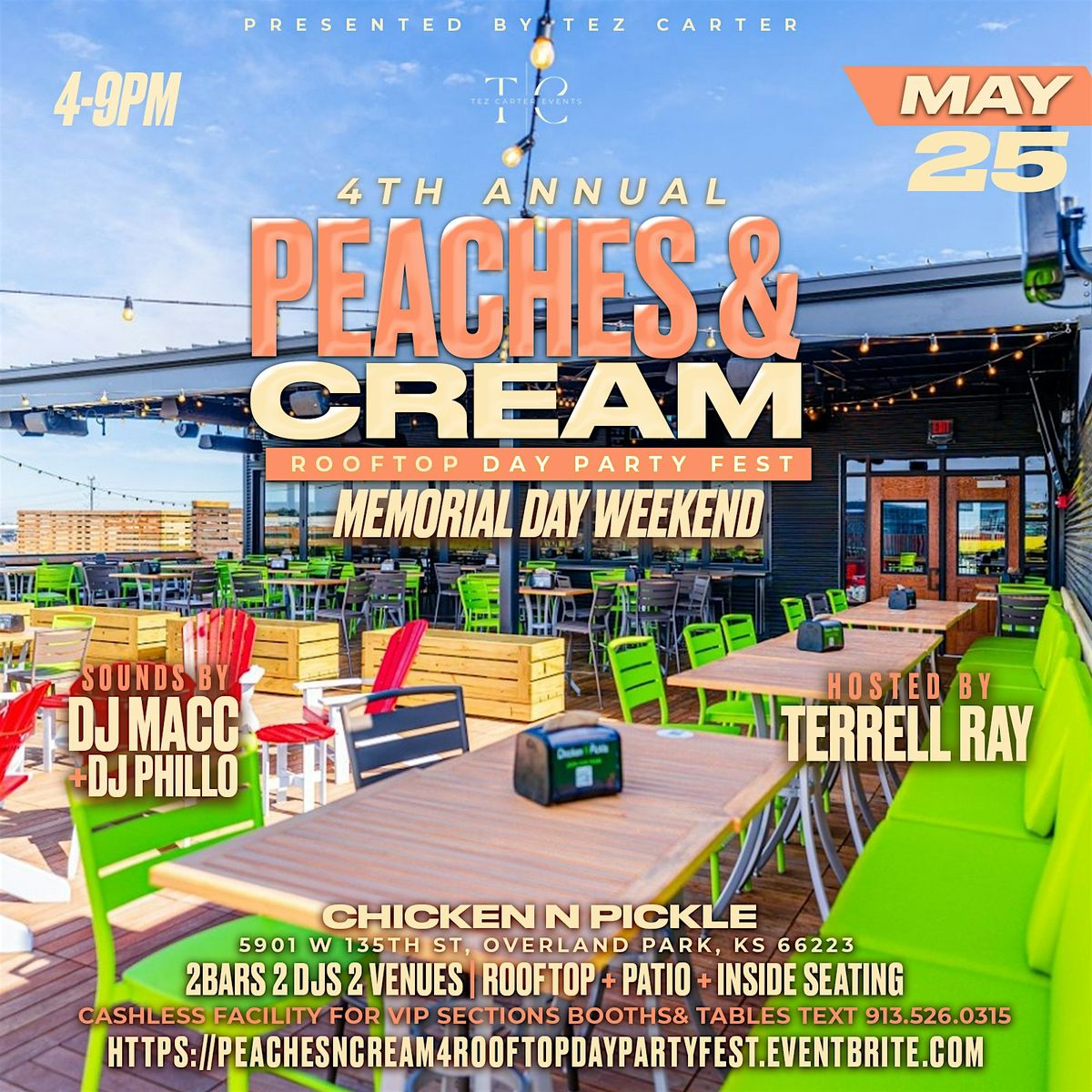 4th Annual Peaches & Cream Rooftop Day Party Fest., 25 May | Event in Overland Park | AllEvents