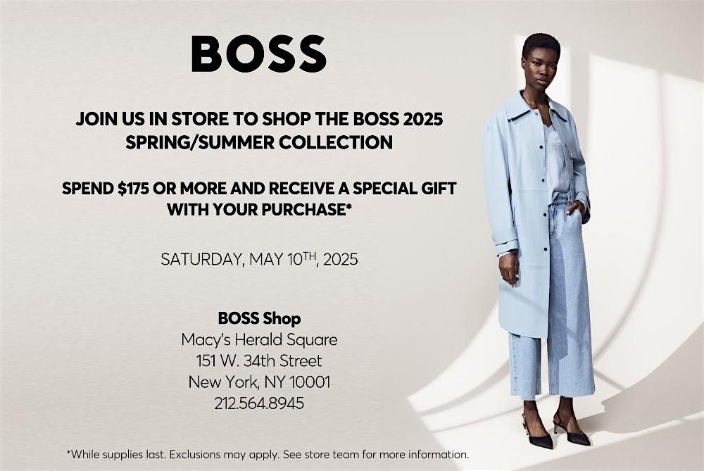 Hugo Boss Spring/Summer Fashion Event, Macy's, New York, 10 May 2025 ...