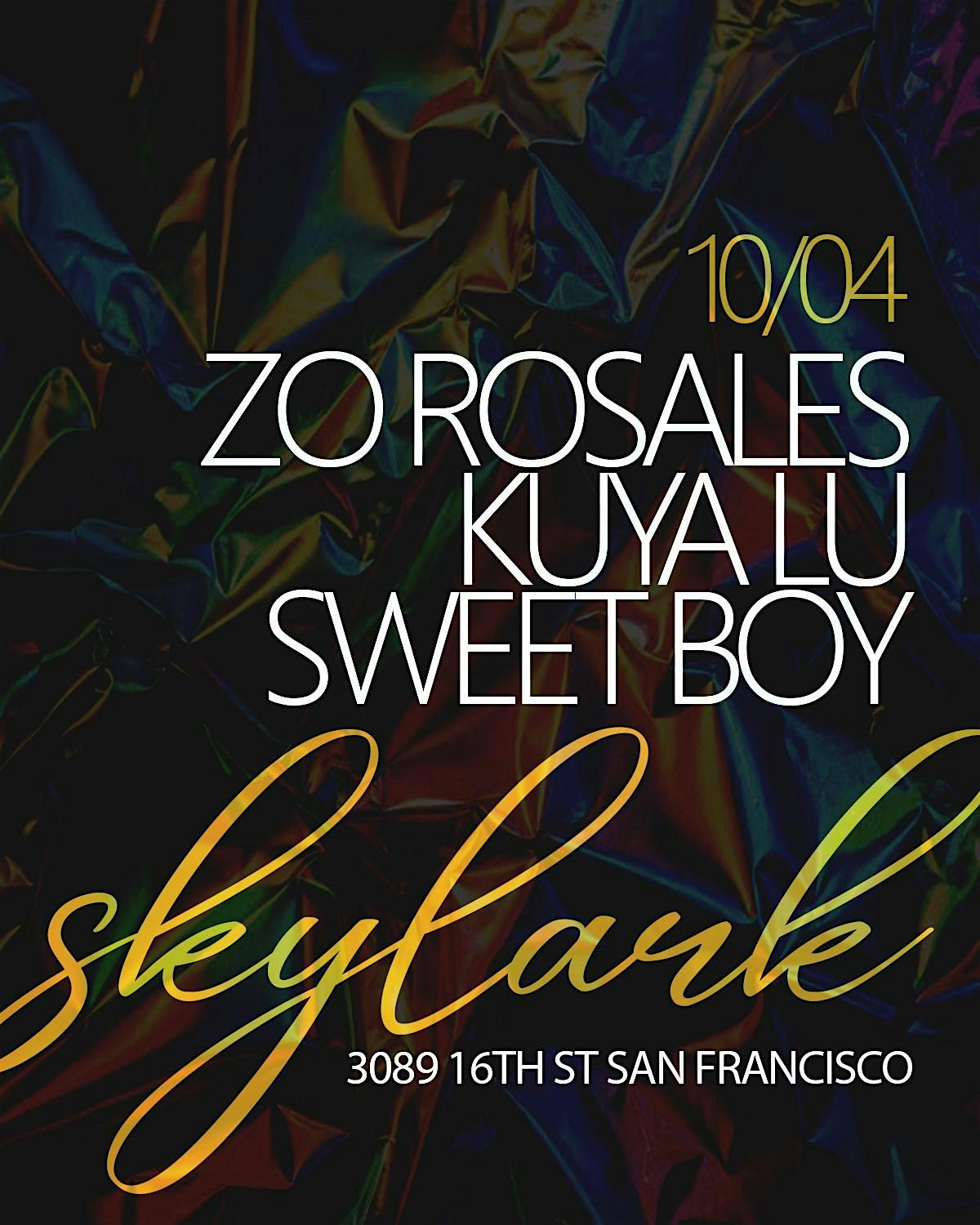 Skylark Saturdays @ Skylark 10/4/2025 | Event in San Francisco | AllEvents