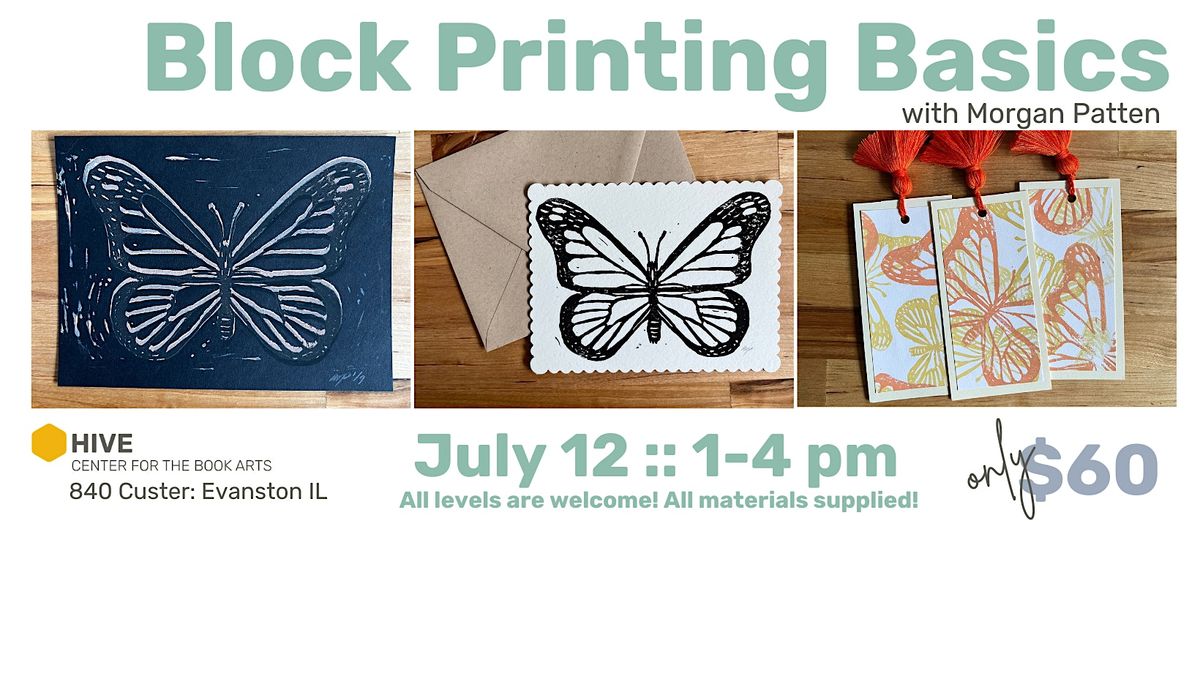 Block Printing Basics, 12 July | Event in Evanston | AllEvents