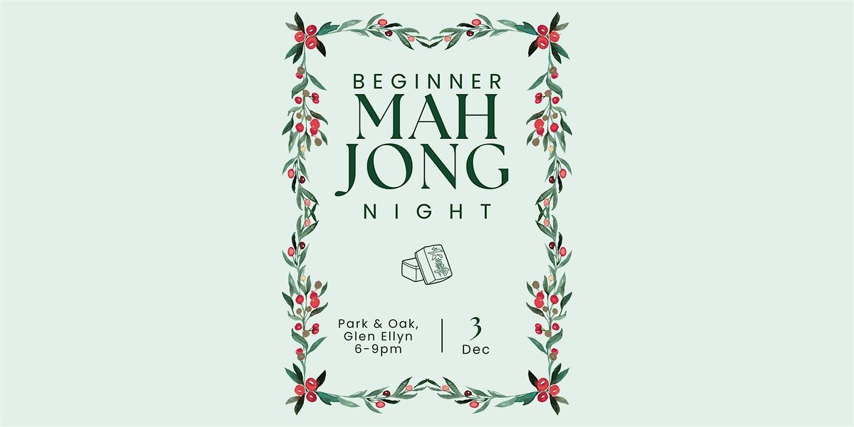 Beginner Mahjong and Wine Night, 3 December | Event in Glen Ellyn | AllEvents