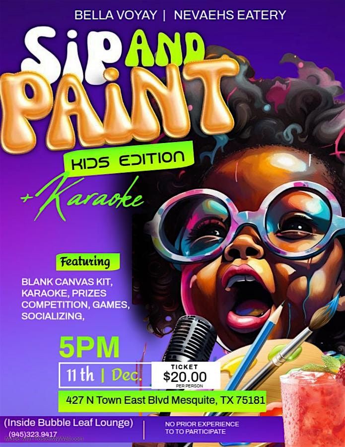 Sip & Paint: Kid Edition, 11 December | Event in Mesquite | AllEvents