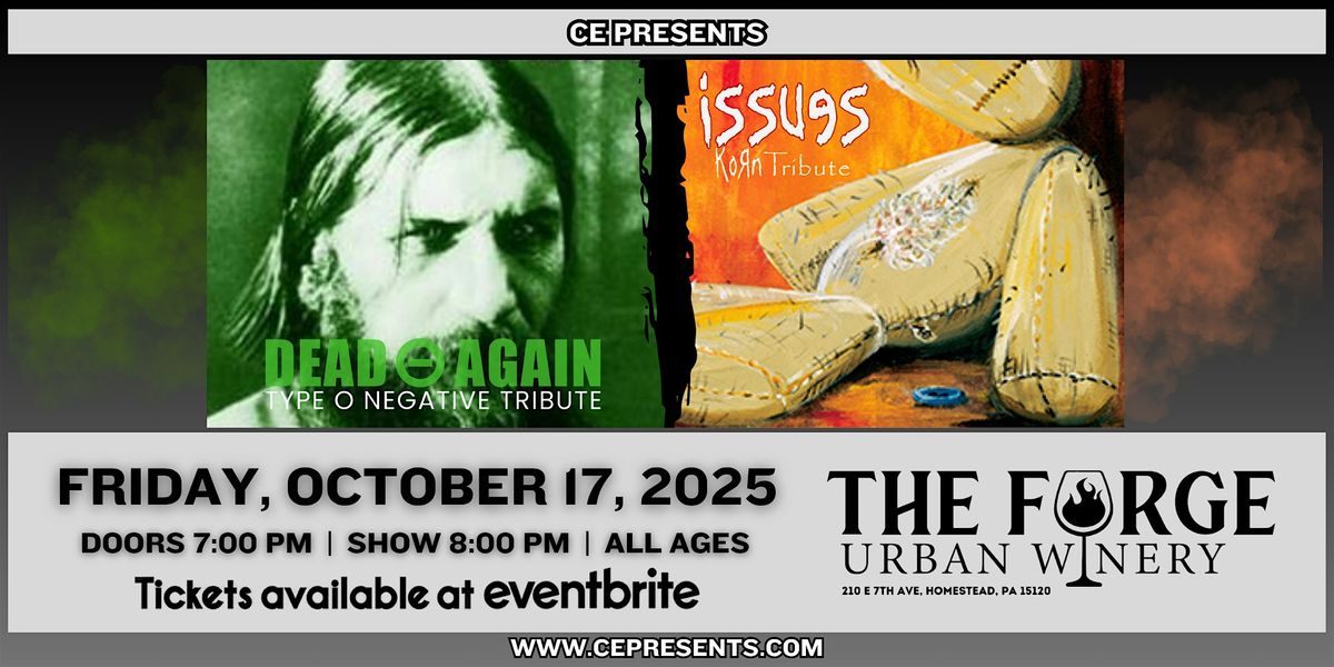 Dead Again - Type O Negative Tribute & Issues - Korn Tribute, 17 October | Event in Homestead | AllEvents