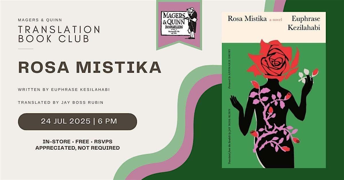 Translation Book Club - Rosa Mistika, 24 July | Event in Minneapolis | AllEvents