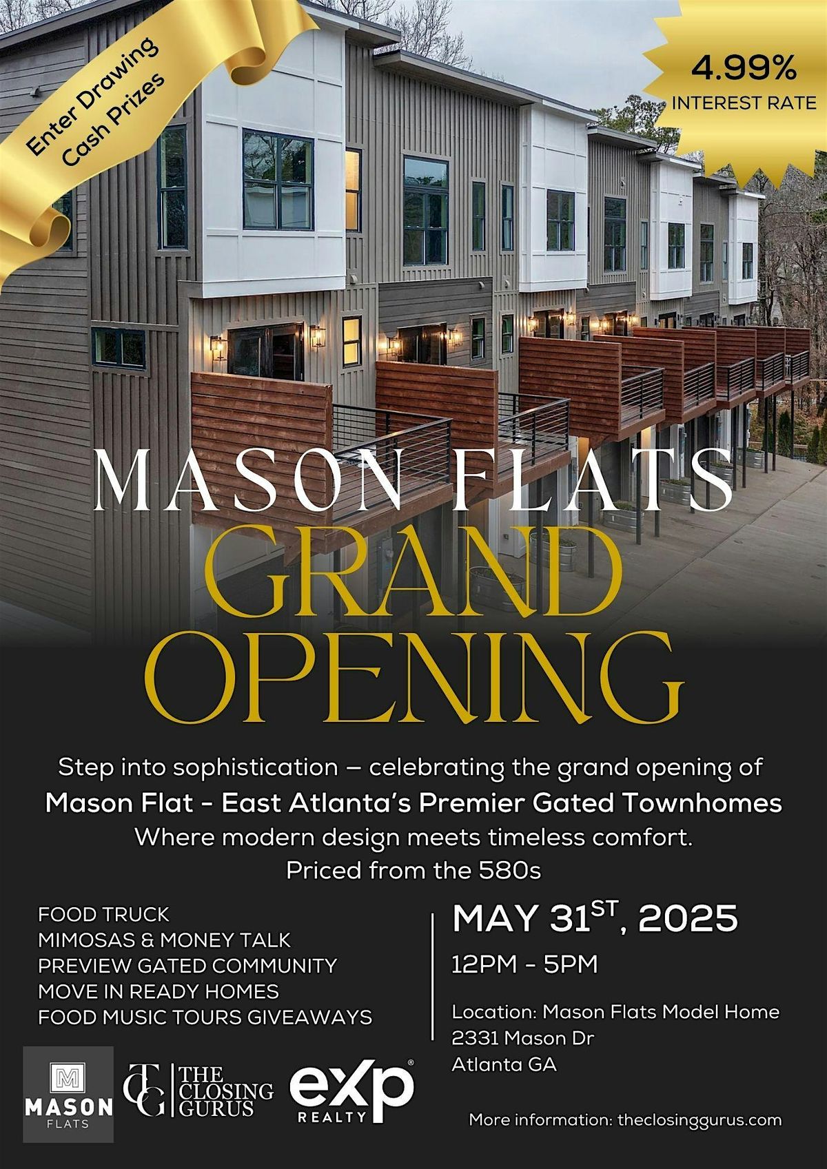 Mason Flats Townhomes Grand Opening, 31 May | Event in Atlanta | AllEvents