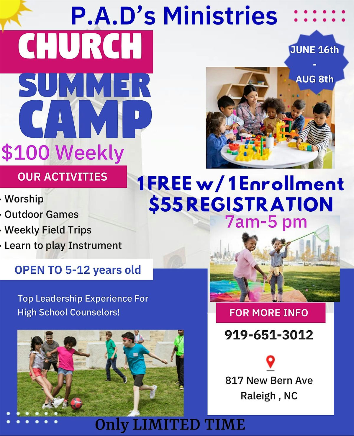 FREE SUMMER CAMP, 16 June | Event in Raleigh | AllEvents