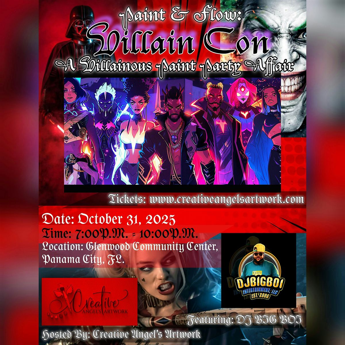 Paint & Flow: Villain Con, 31 October | Event in Panama City | AllEvents