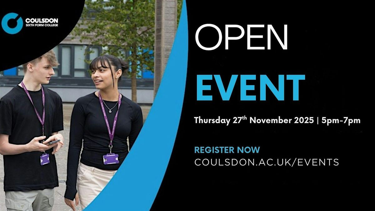 Coulsdon Sixth Form Open Event, 27 November | Event in Coulsdon | AllEvents