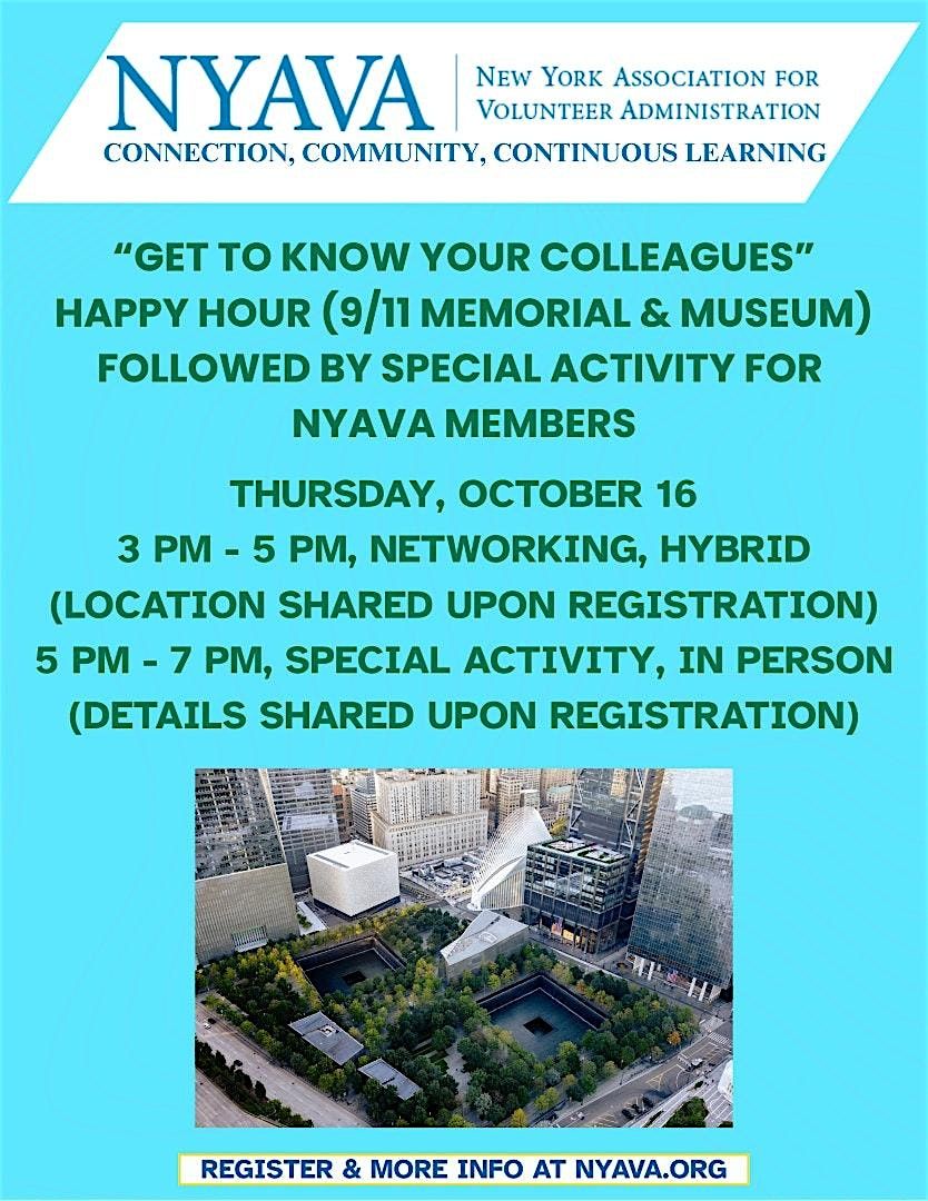 NYAVA October Happy Hour - "Get to Know Your Colleagues", 16 October | Event in New York | AllEvents
