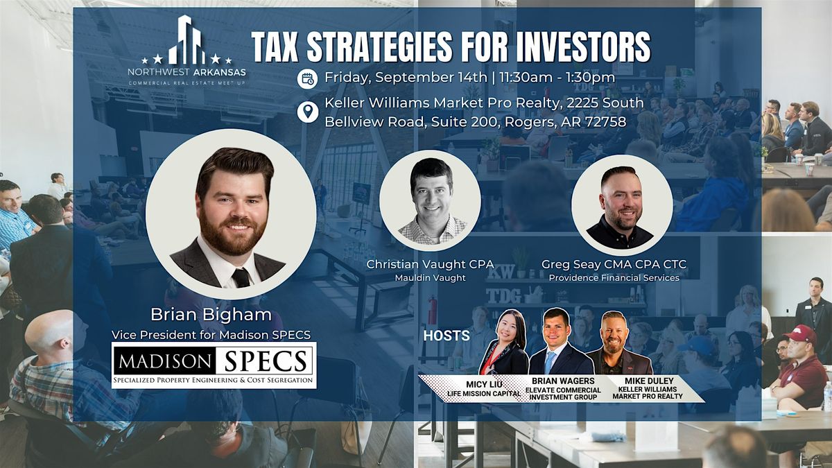 Tax Strategies for Investors, 19 September | Event in Rogers | AllEvents