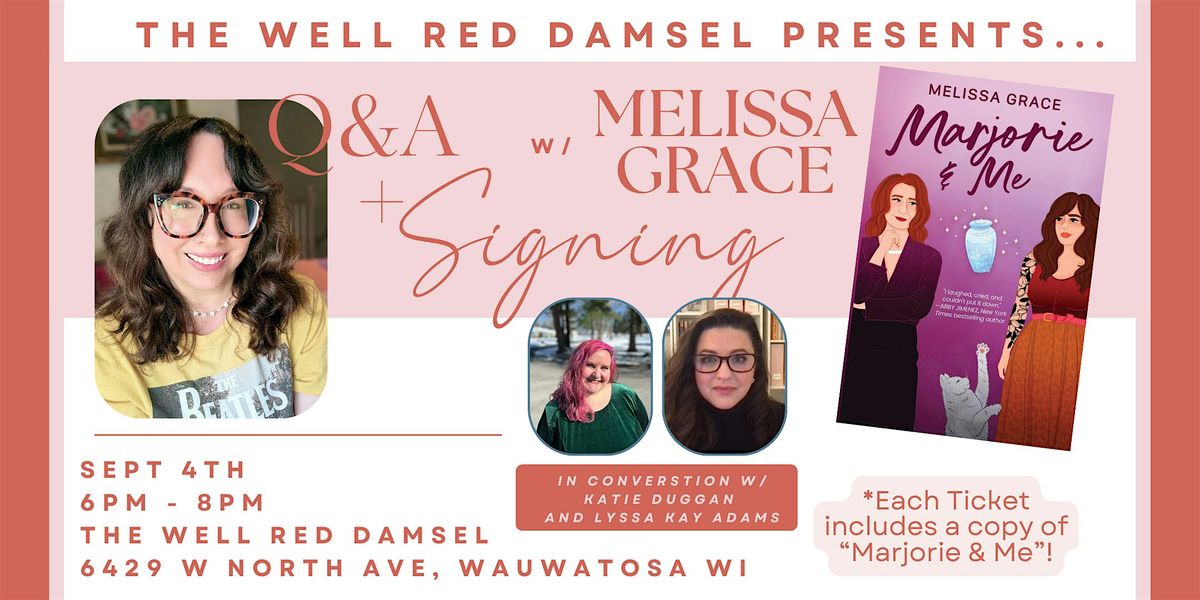 Q+A and Signing with Romance Author Melissa Grace, 4 September | Event in Wauwatosa | AllEvents