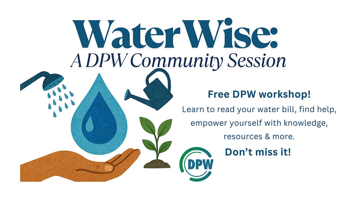 Water Wise: A DPW Community Session, 13 September | Event in Baltimore | AllEvents