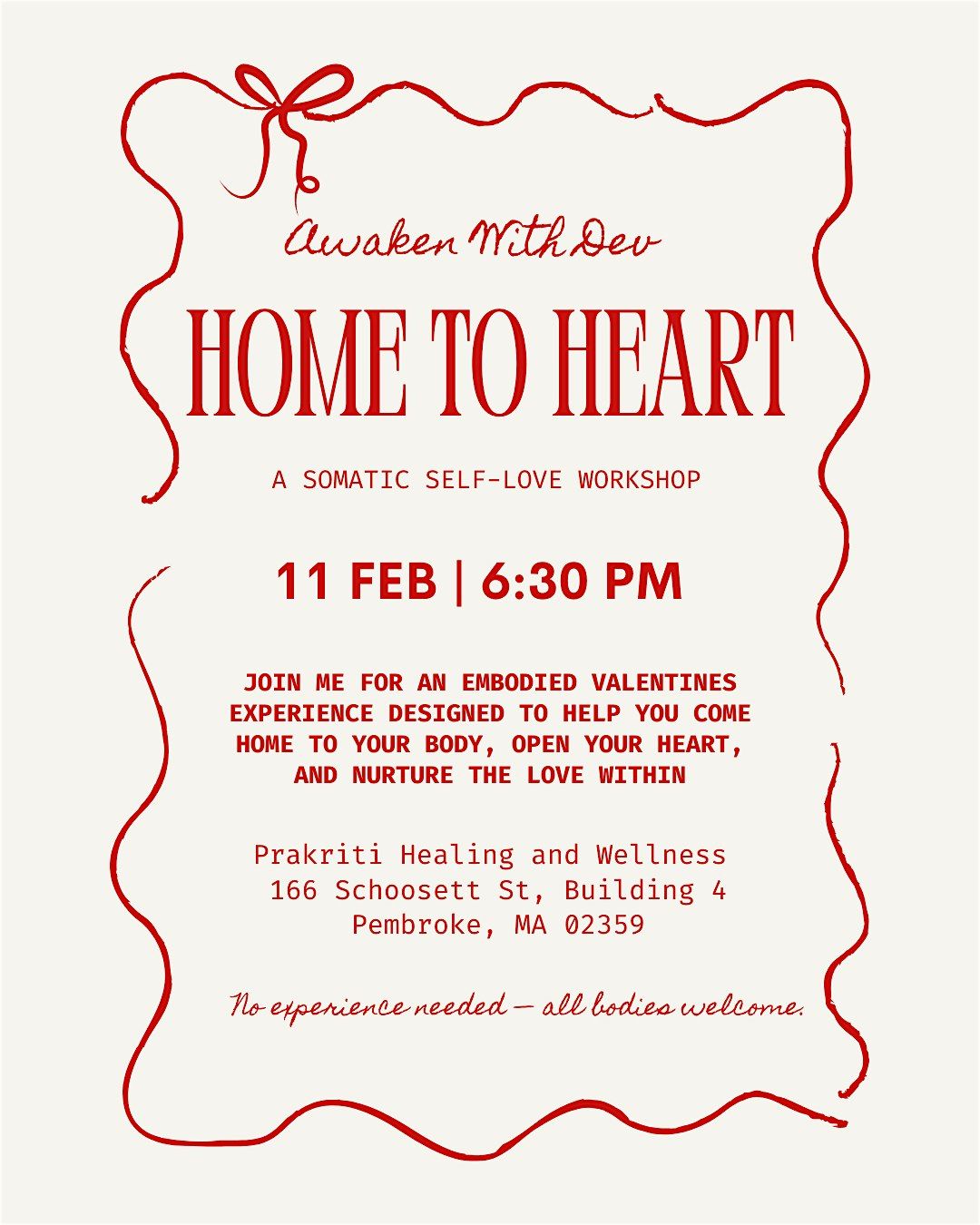 Home to Heart: A Somatic Self-Love Workshop, 11 February | Event in Pembroke | AllEvents