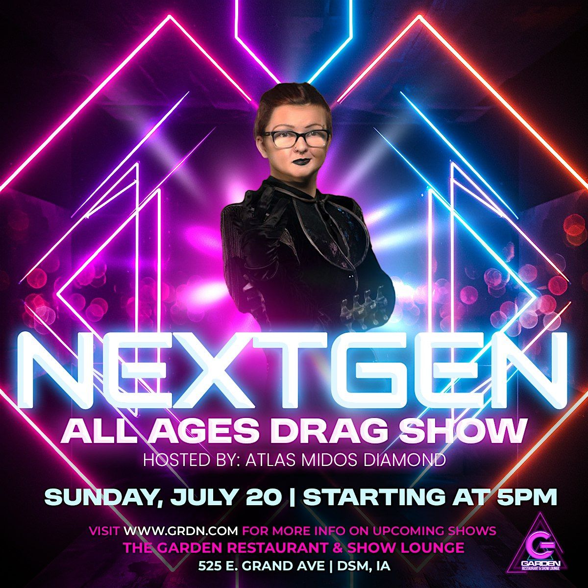 NextGen: All-Ages Drag Show - 5pm Table Reservation, 20 July | Event in Des Moines | AllEvents