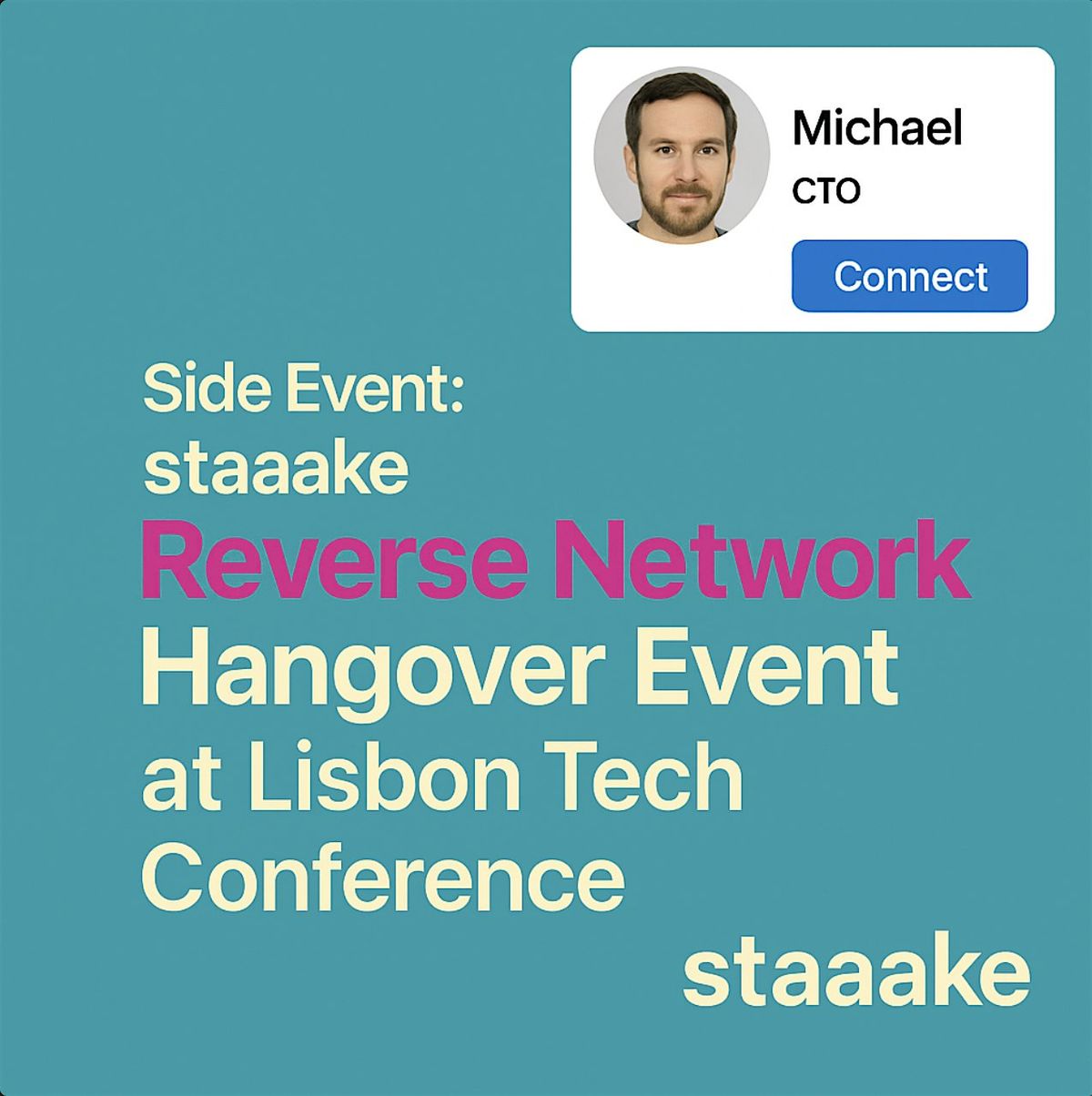 Side Event: Reverse Network Hangover event at Lisbon Tech/AI Conference, 13 November | Event in Lisbon | AllEvents
