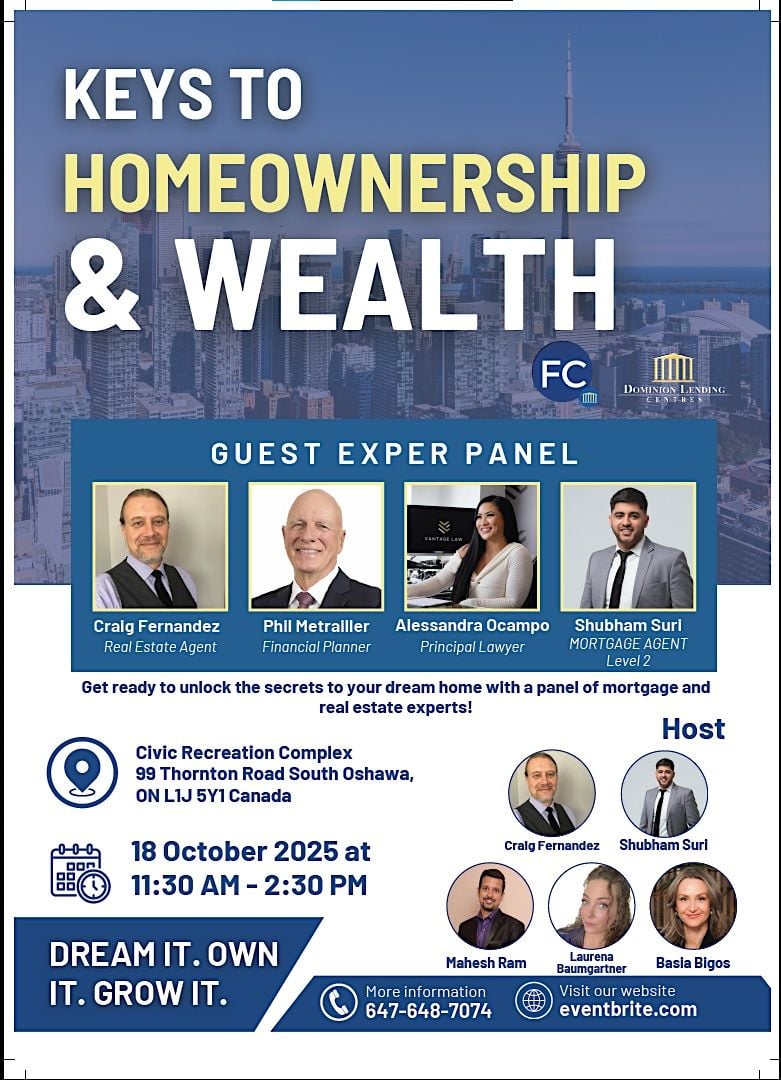 Your Path to Homeownership & Financial Growth: Live Expert Panel, 18 October | Event in Oshawa | AllEvents