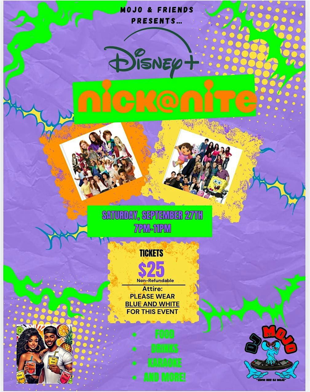 Mojo & Friends Presents: Disney+Nick@Nite, 27 September | Event in Upper Marlboro | AllEvents