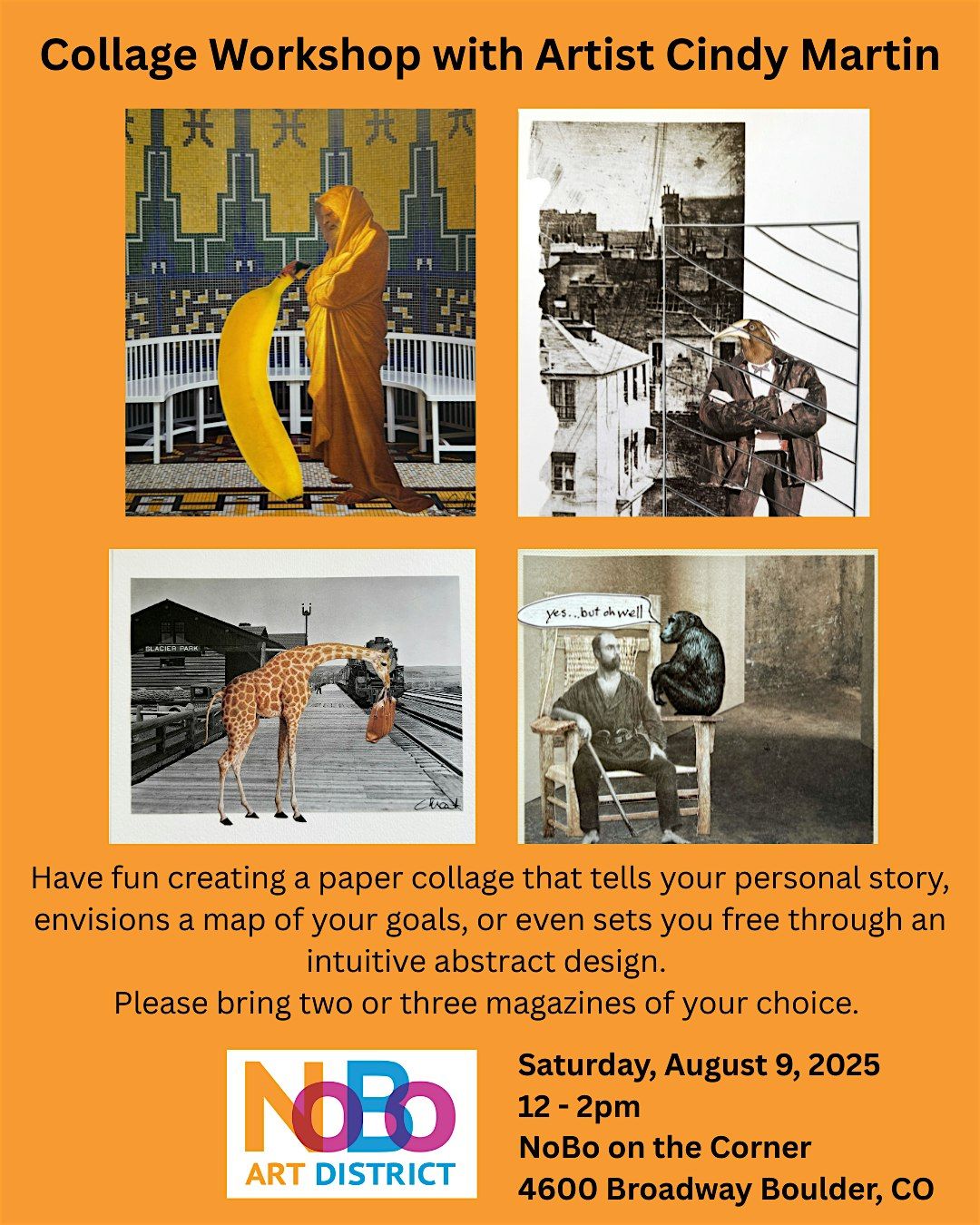Collage Workshop with Artist Cindy Martin, 9 August | Event in Boulder | AllEvents